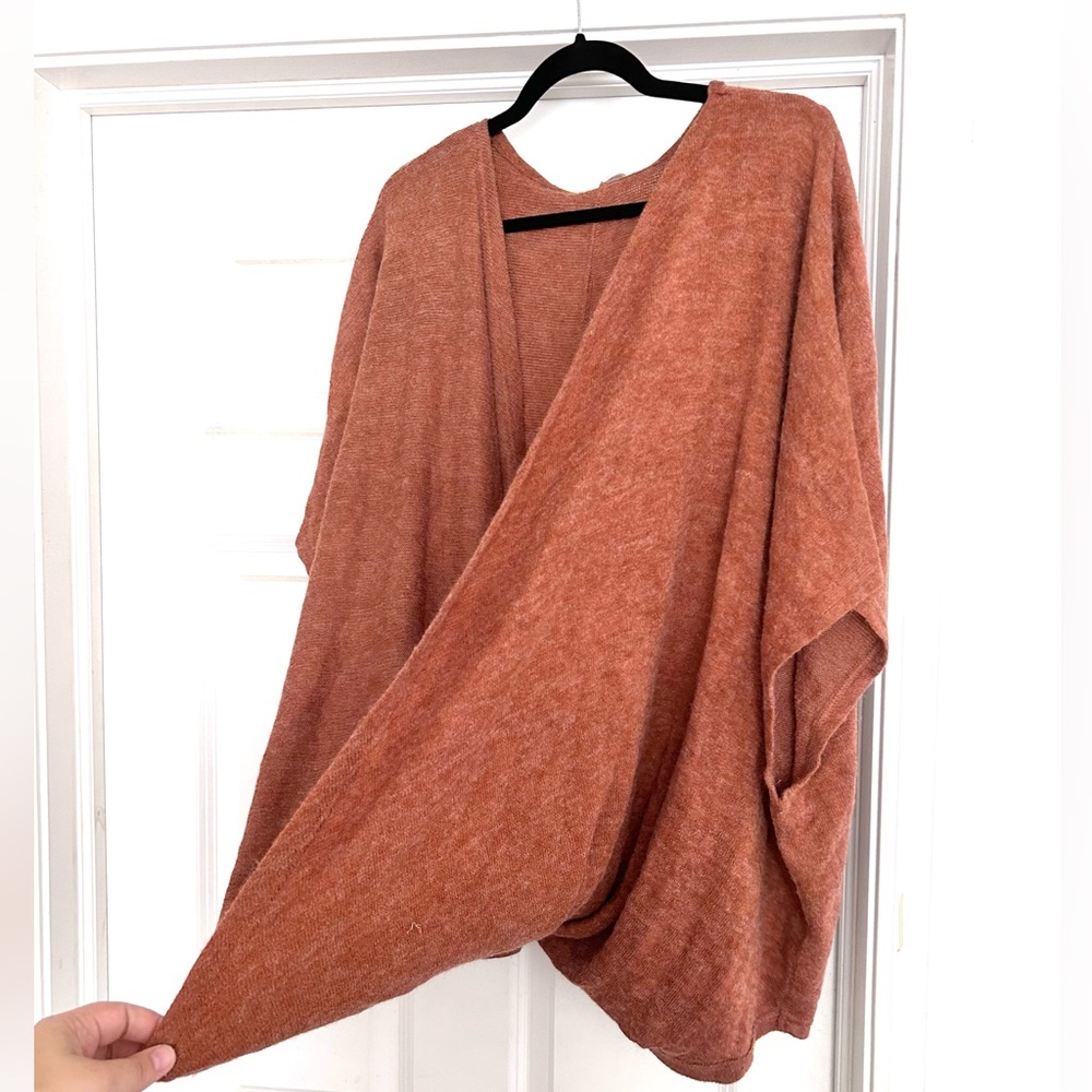 Rust Twist Wrap Front Sweater Vest